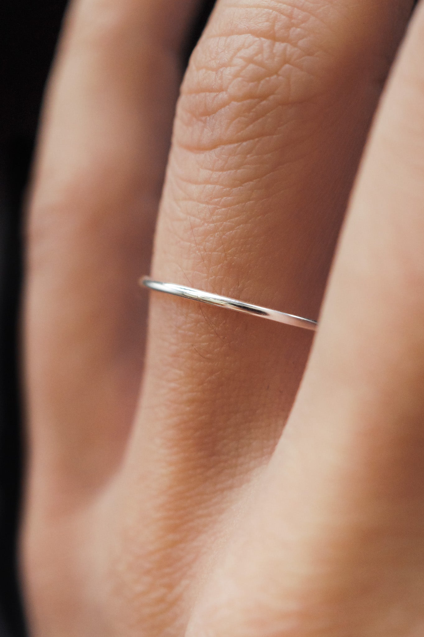ChicSilver 925 Sterling Silver Stacking Rings for Women Skinny Thin  Stackable Ring 3mm Wedding Band Ring Dainty Simple Jewelry for Teen Size 4  - Walmart.com